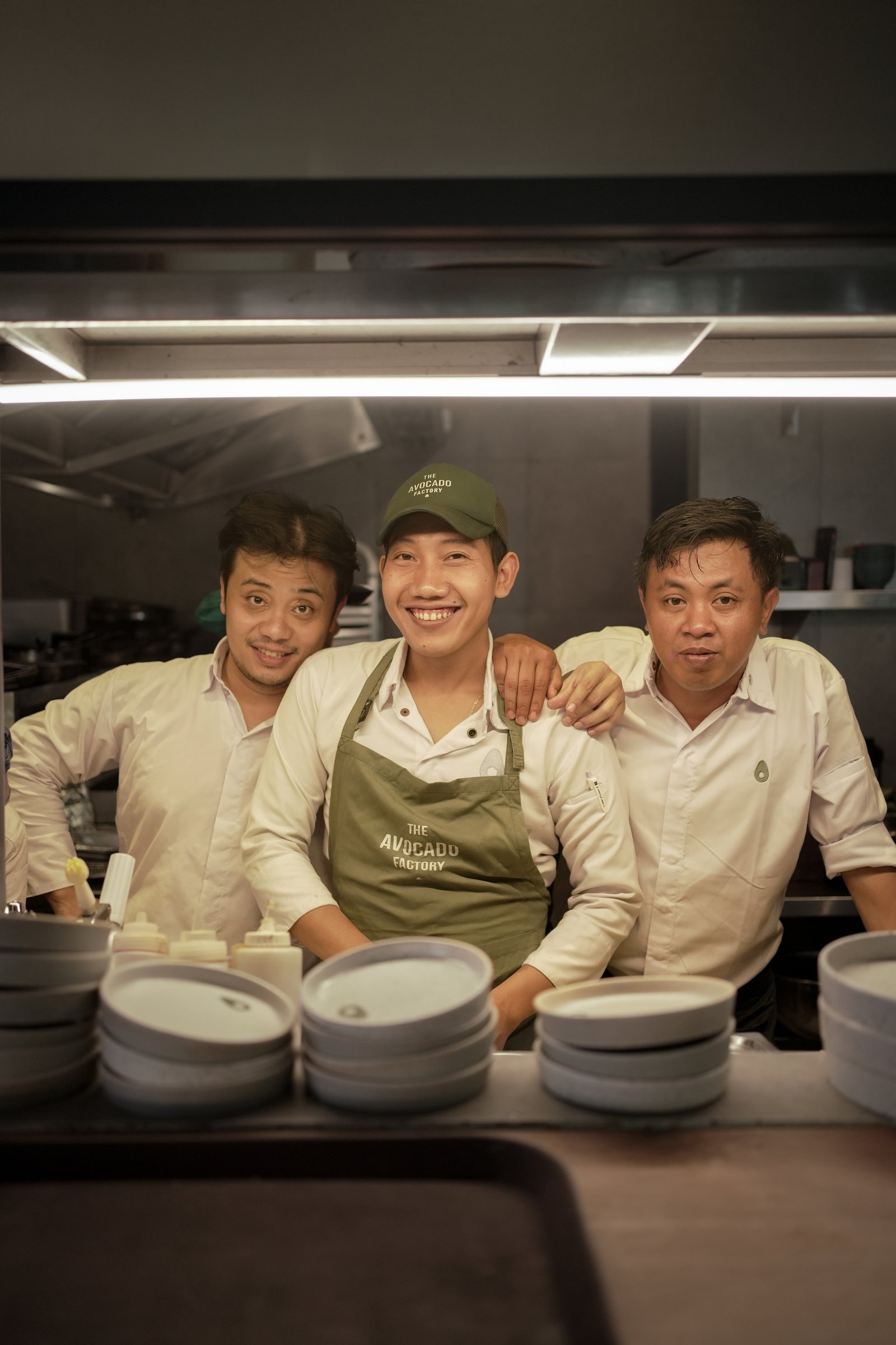 The Avocado Factory kitchen team in Canggu Bali